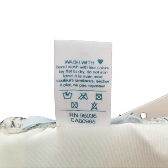 Eberjey Lace-Up Strapless Bandeau Bikini Top Small White Tassels Boho Festival - Picture 3 of 10